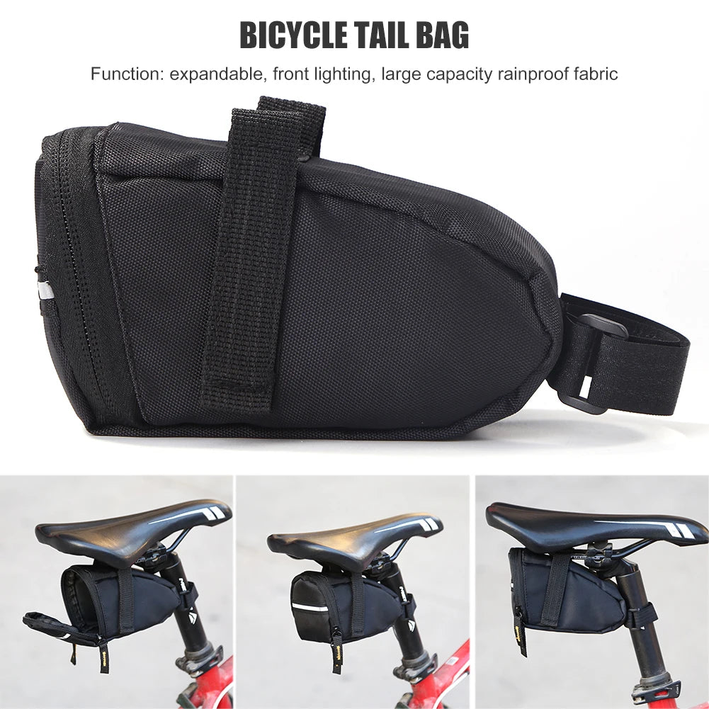 Retro Bicycle Tail Bag Leather Cycling