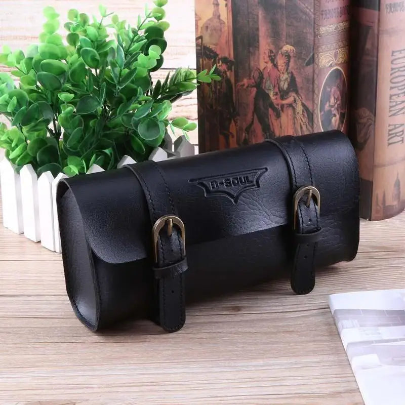 Retro Bicycle Tail Bag Leather Cycling