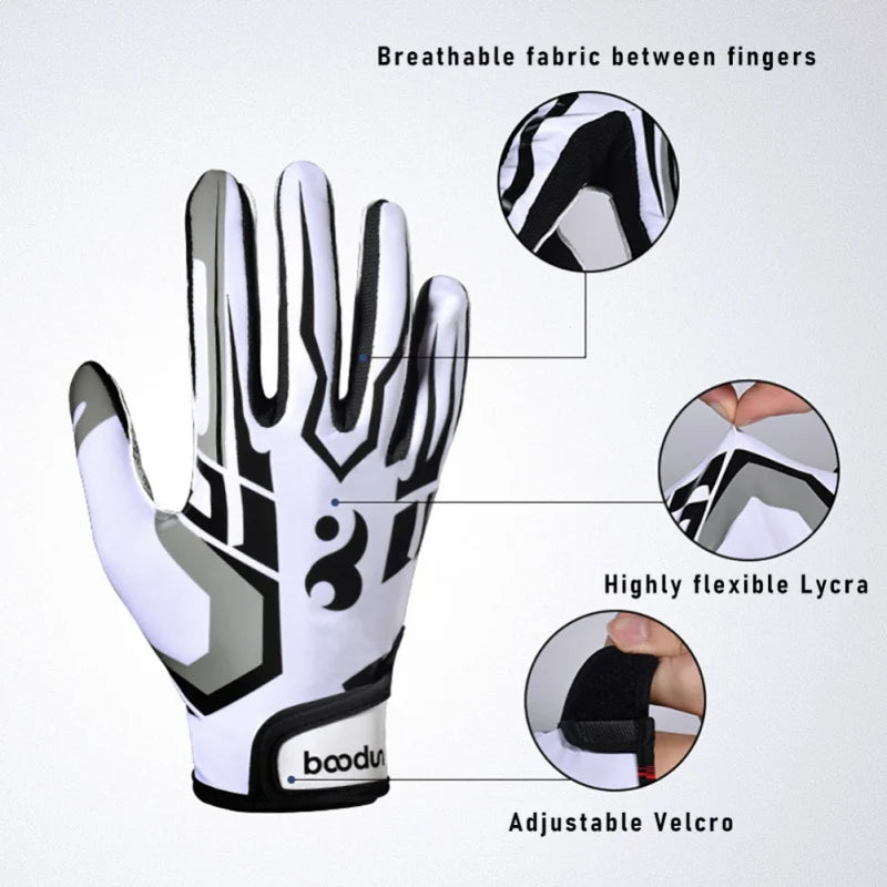 American Football Gloves Adjustable Wristband Gloves