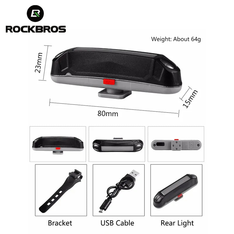 Bicycle Tail Light USB Rechargeable Led Flash