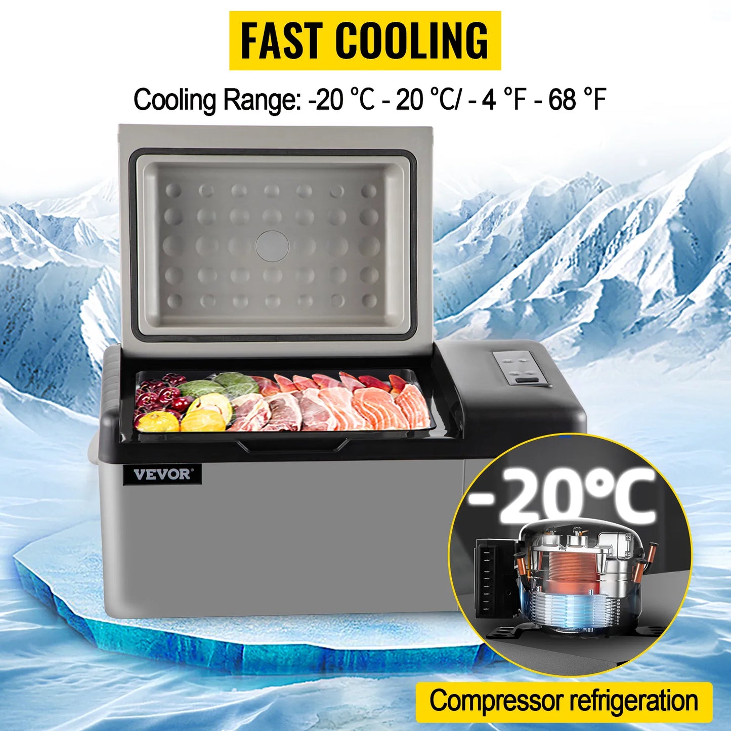 Car Refrigerator Mini Fridge Freezer Cooler