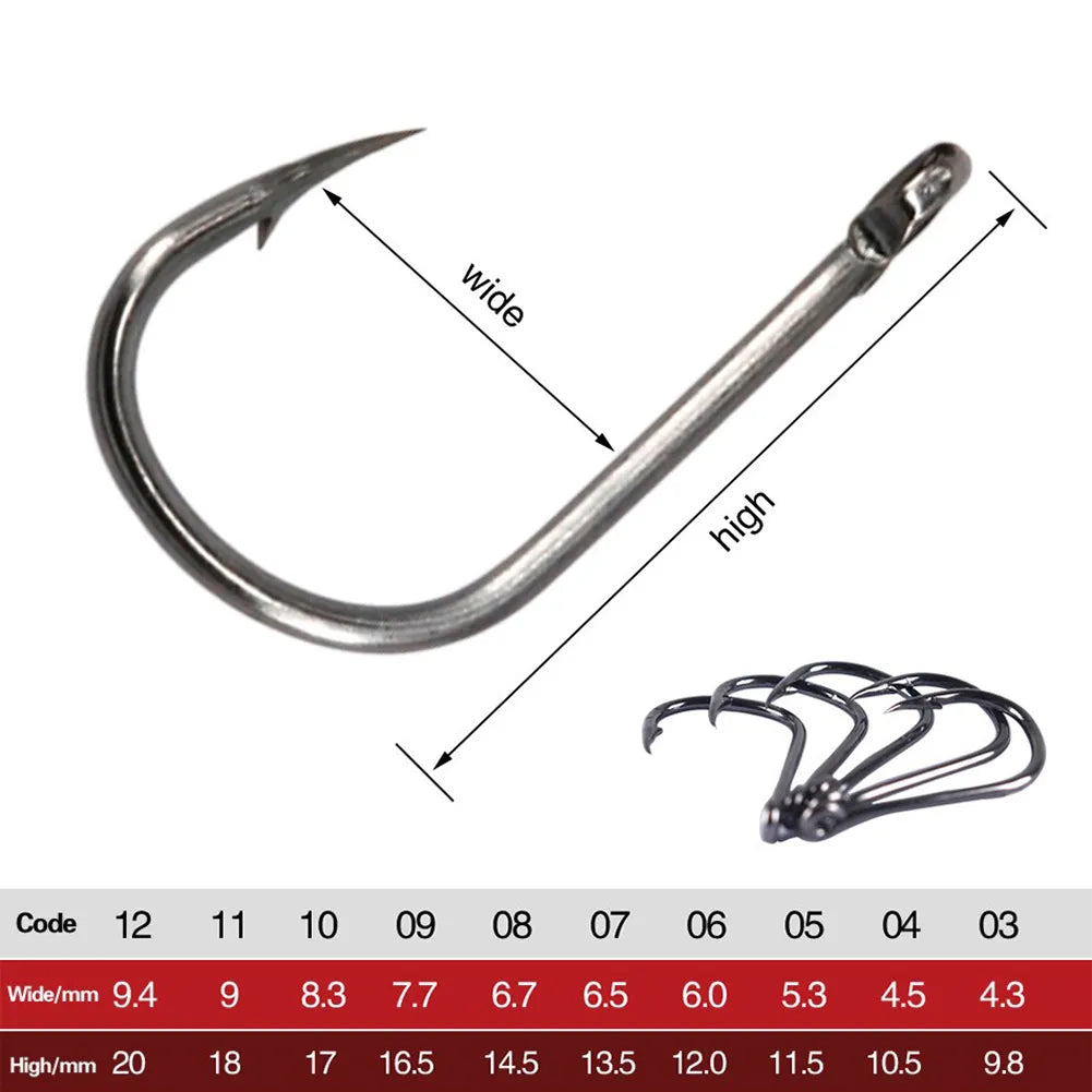 600/1000pcs Box Fishing Hooks Set High Carbon Steel Sharp Durable Barbed Fishhook Rock Fishing Equipment Gear Tackle Accessories