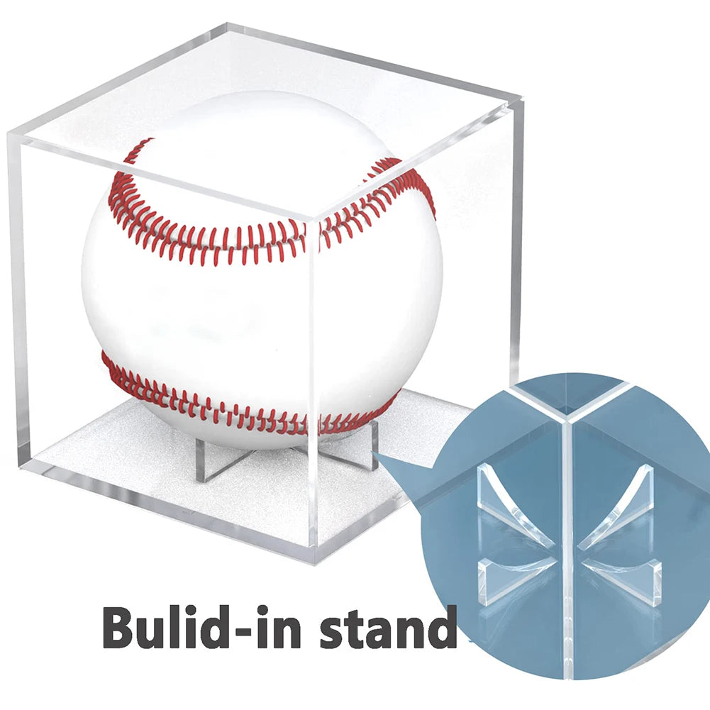 Clear Baseball Display Case Acrylic Transparent