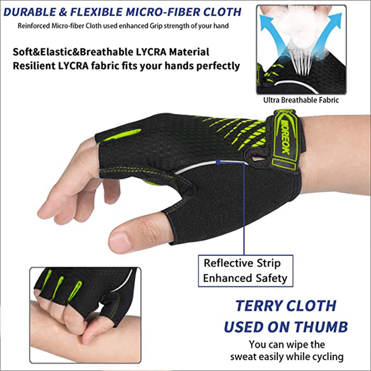 Bike Gloves Liquid Gel Pad Bicycle Gloves