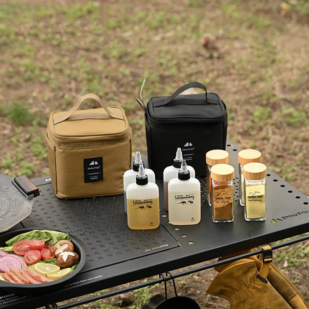 Camping Seasoning Bottle Set With Storage Bag